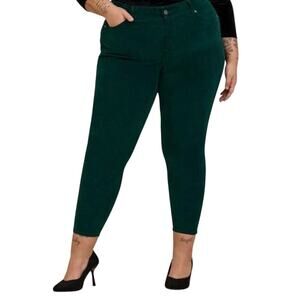 Torrid Pants Size 18S Emerald Green Stretch Corduroy Bombshell Skinny
